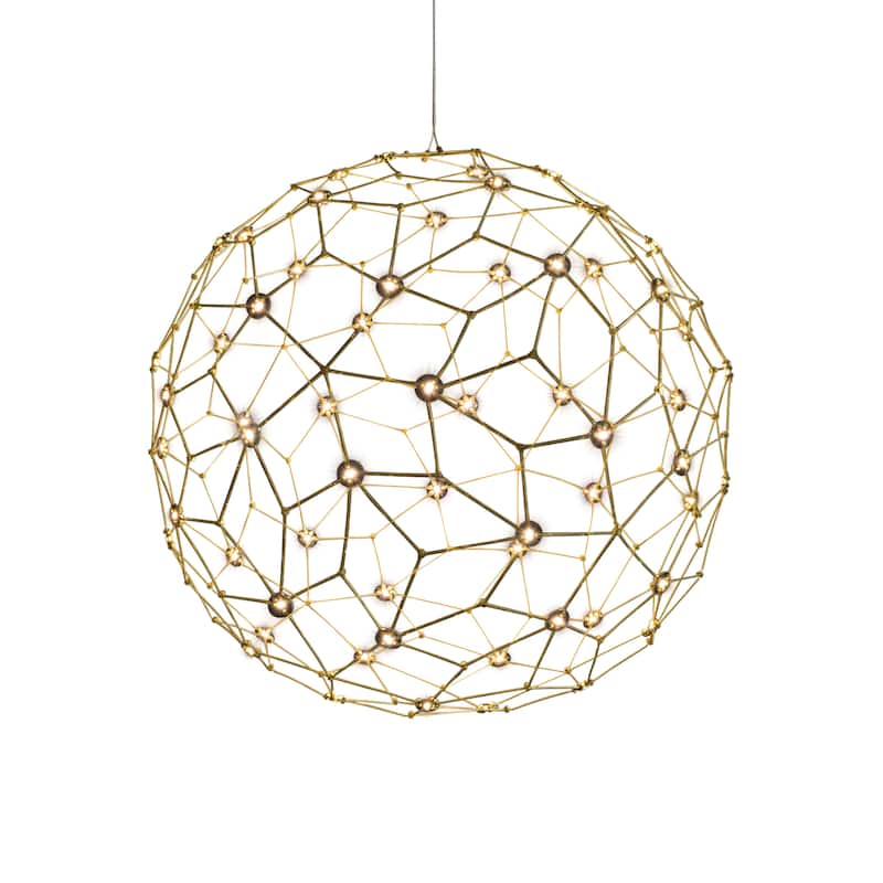 Golden Lighting Spheris Integrated LED 24in Pendant in Natural Brass - Gold