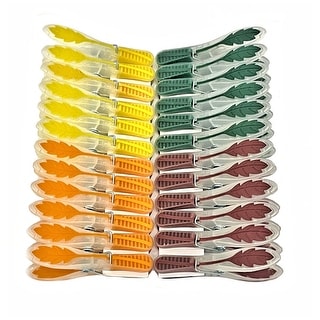 24-Pack Fall Leaf Plastic Clothespins with Non-Slip Grips - On Sale ...