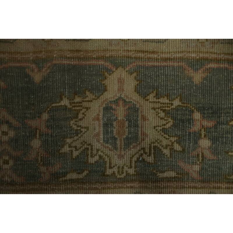 Hand Knotted Oriental 100% Wool Carpet Transitional All-Over Beige & Ivories Oushak Area Rug - 9' 0'' X 8' 0''