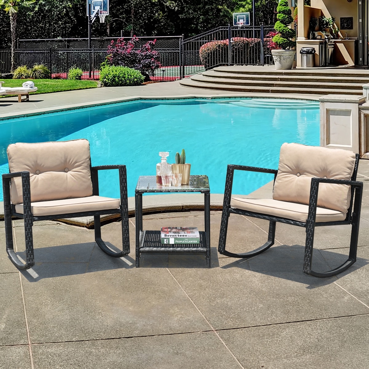 Costway 3 piece clearance wicker patio set