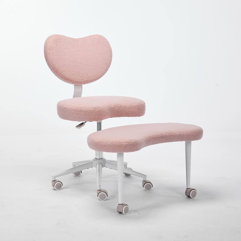 Modern Criss Cross Desk Chair Meditation Chair with Lumbar Support and Adjustable Stool, for Home and Yoga Enthusiasts