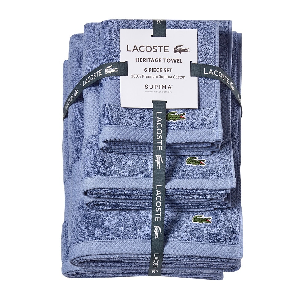 Lacoste Heritage 6 Piece Towel Set - On Sale - Bed Bath & Beyond