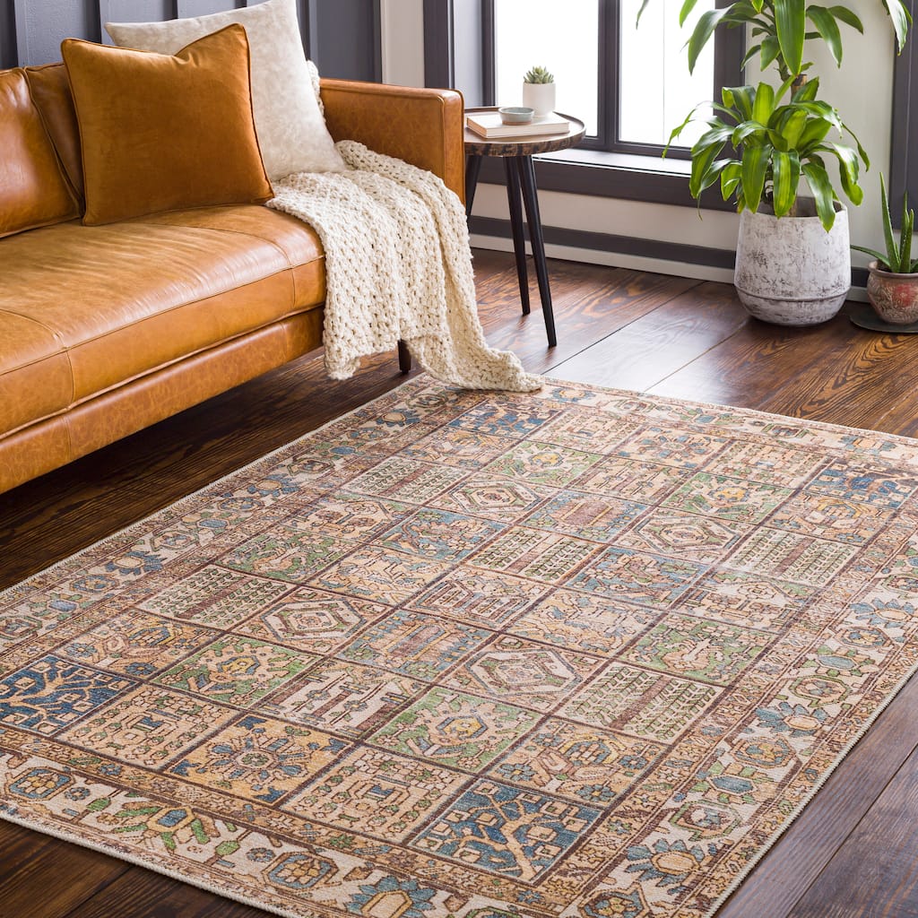 Artistic Weavers Lukae Machine Washable Vintage Border Area Rug