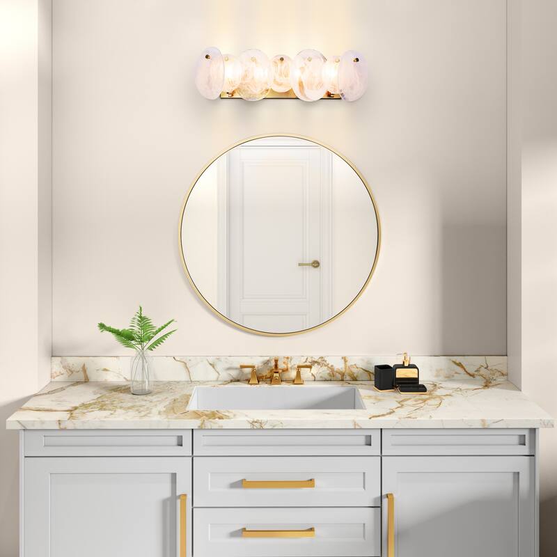 Artcraft Lily Bathroom Vanity - Brushed Brass Finish - 26.26" W