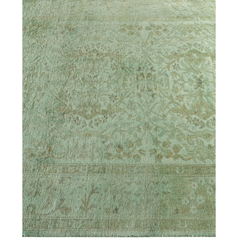 Overdyed One-of-a-Kind Hand-Knotted Area Rug - Green - 3' 4" x 5' 0"