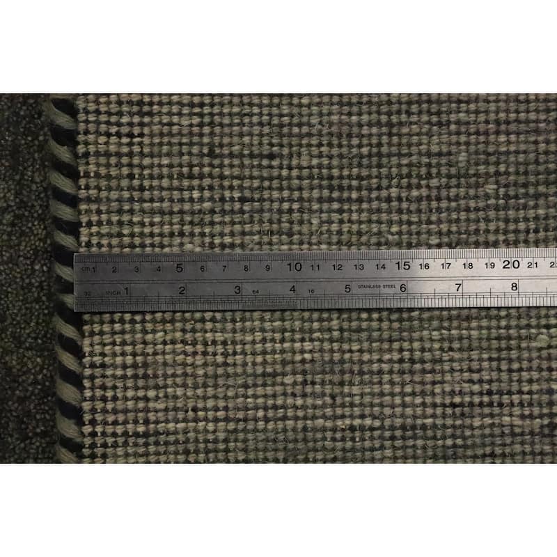 Hand Knotted Oriental 100% Wool Carpet Modern Stripe Multi-Colored Gabbeh Area Rug - 6' 4'' X 5' 0''