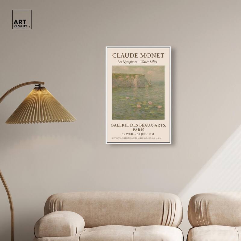 Water Lilies Canvas Vintage Art by Art Remedy