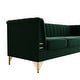 preview thumbnail 26 of 31, Contemporary Flared Arm Tufted Velvet Sofa with Gold Trim Legs