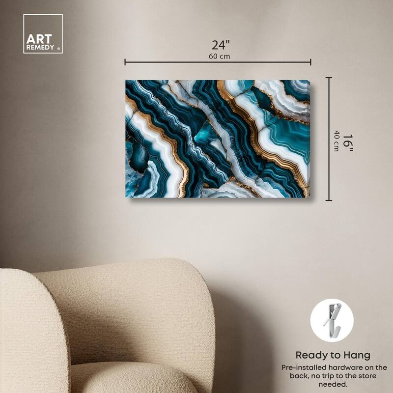 Teal Tides Treasure I Canvas by Art Remedy, Gallery Wrapped