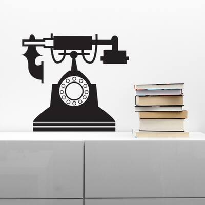 Walplus Black Phone Furniture Set Wall Sticker Nursery Decor Decal