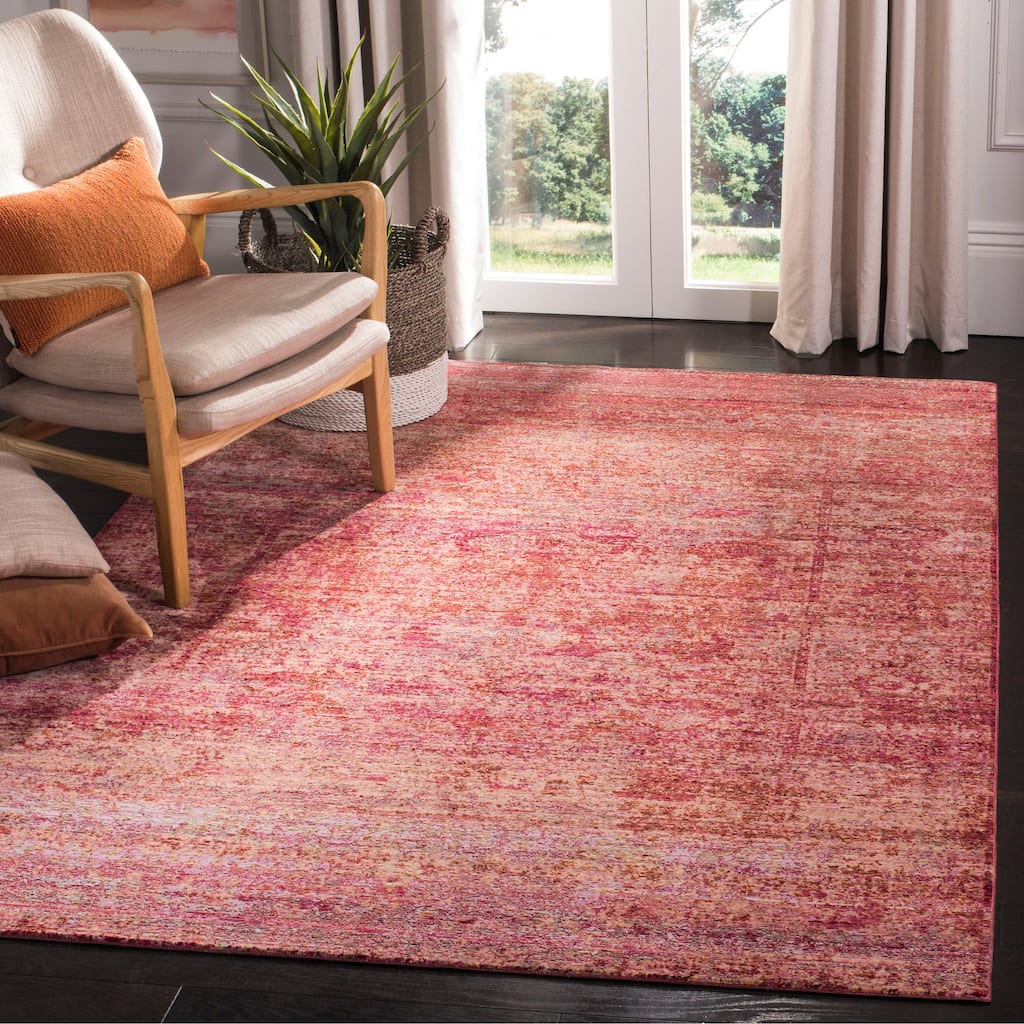 SAFAVIEH Valencia Molly Distressed Vintage Boho Oriental Polyester Rug