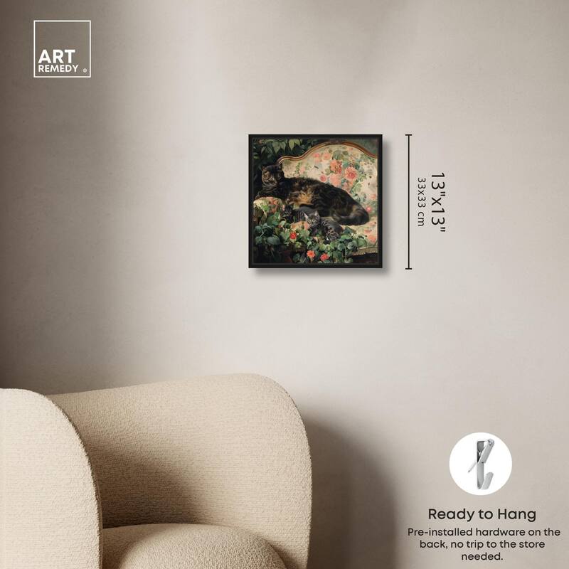 Lounging Cats II Canvas by Art Remedy
