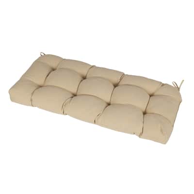 Aoodor Outdoor Polyester Tufted Bench Cushion, Water-resistant & Fade-Resistant Cushion