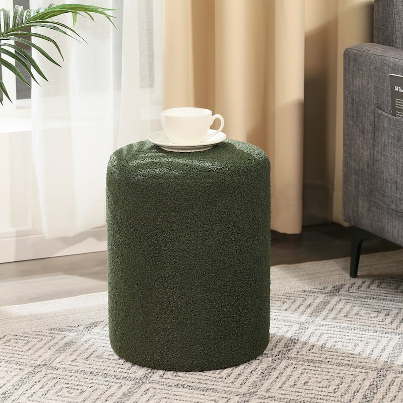 Adeco 14.9" Fabric Upholstered Footrest Ottoman