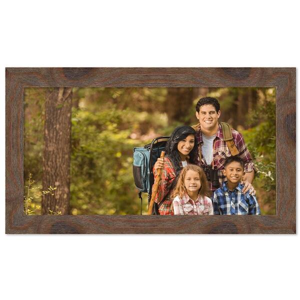 40x16 Frame Walnut Wood Panoramic Picture Frame with UV Protection