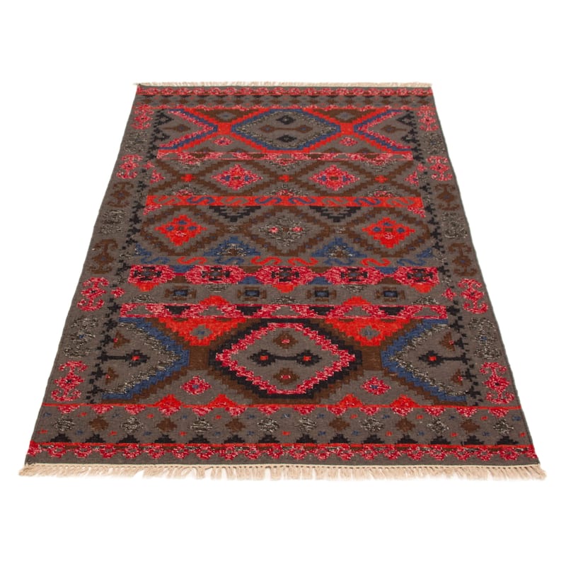 Ankara FW Grey Kilim 5'2" x 8'2" - 5'2 x 8'2