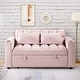 preview thumbnail 31 of 39, 55" Multi-functional Velvet Sofa Bed with Cup Holder and USB Port for Living Room