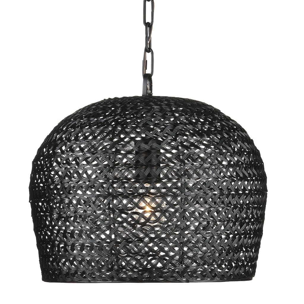 Currey & Company Piero Black Pendant - 13.5"h x 16"dia