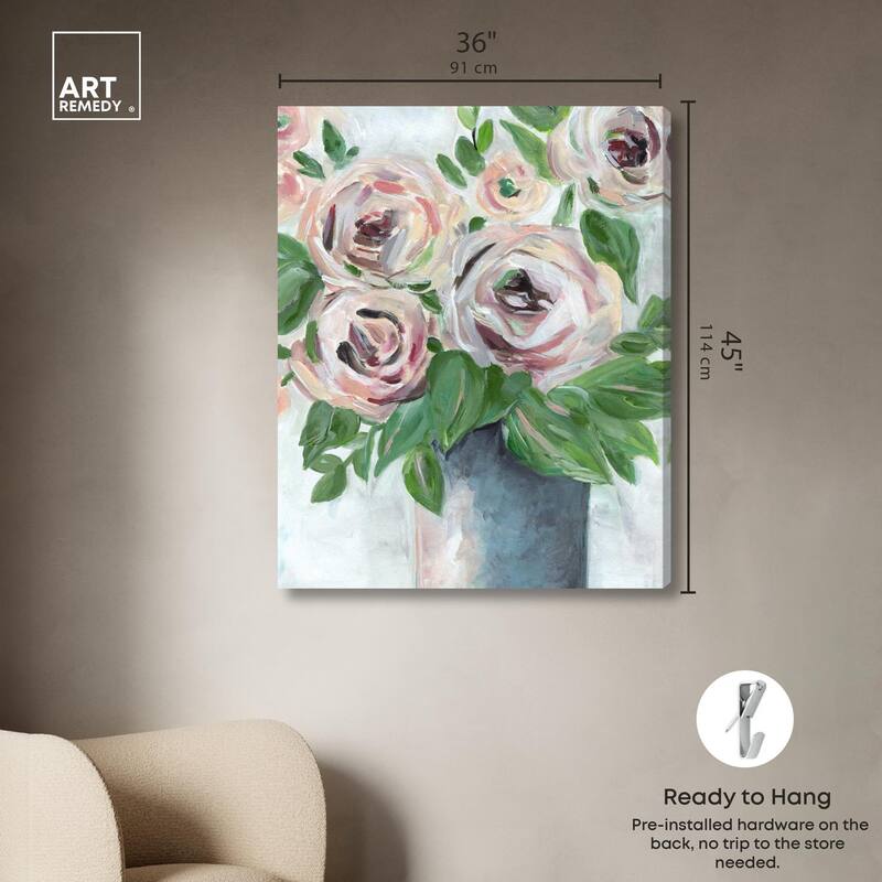 Flowers from my Garden Canvas by Art Remedy, Gallery Wrapped