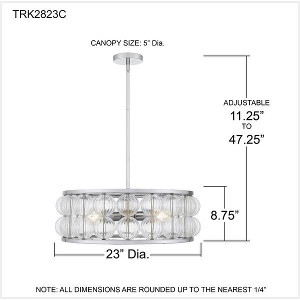 Terrarock 5-Light Polished Chrome Pendant