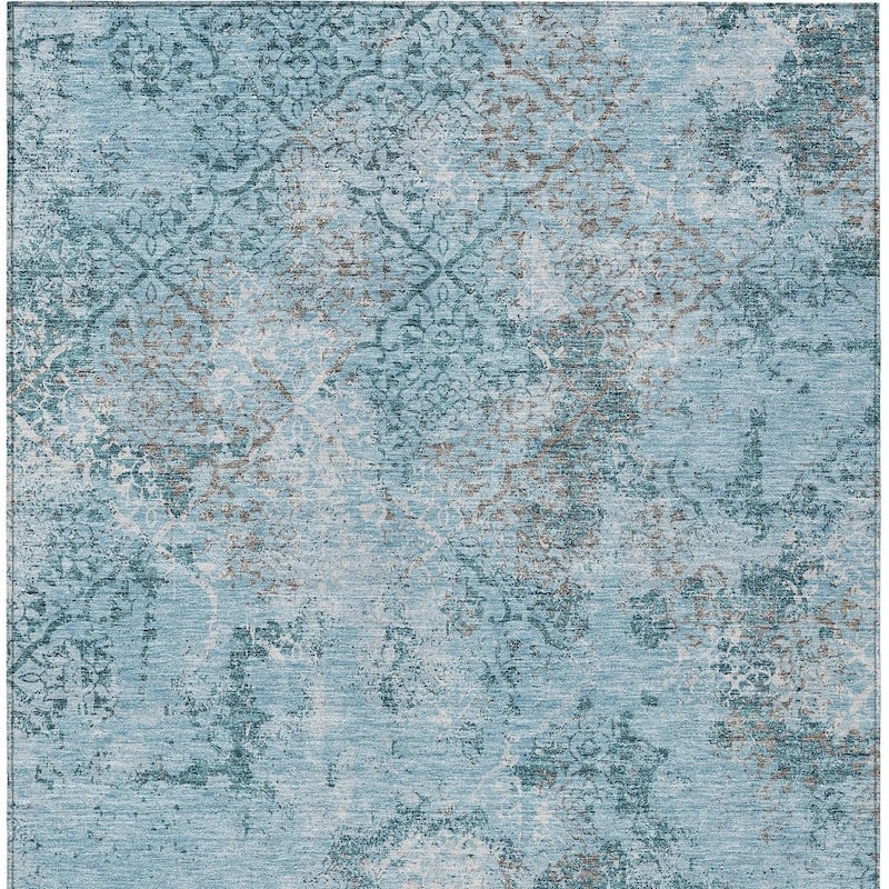 HomeRoots Floral Transitional Rectangle Outdoor Rug
