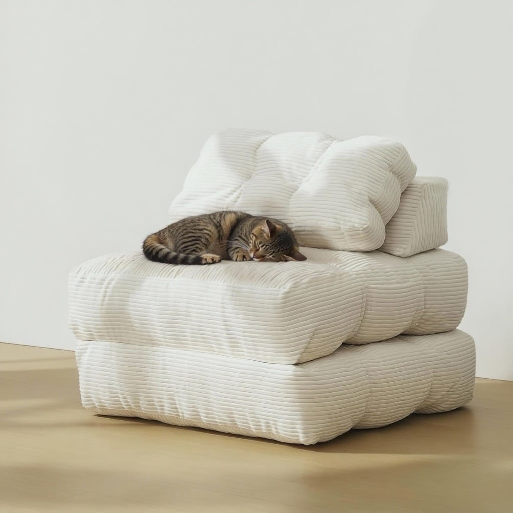 Folding Sofa Bed, Sleeper Chair, with Pillow