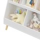 preview thumbnail 17 of 16, White Kids' Bookshelf Toy Organizer with Storage Bins