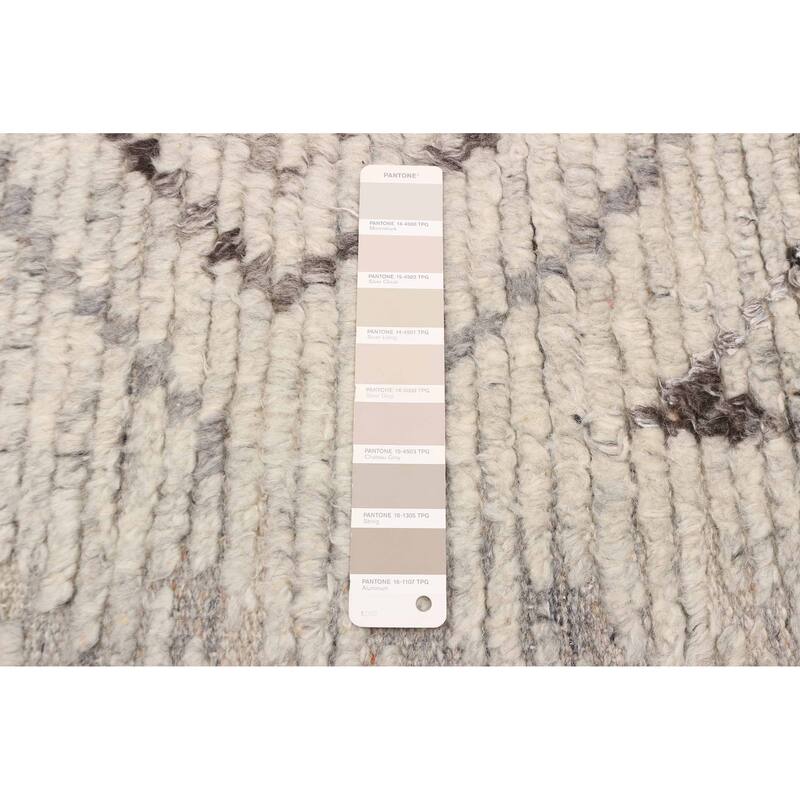 ECARPETGALLERY Hand-knotted Tangier Light Grey Wool Rug - 8'2 x 10'1