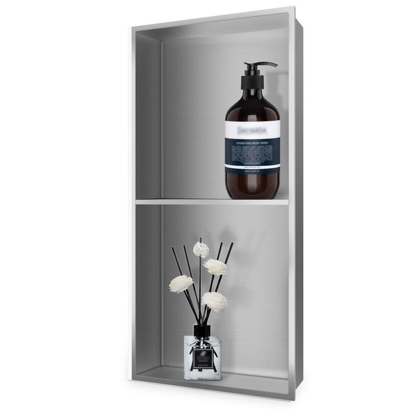 WIZ 12-inch W x 24-inch H x 4-inch D Stainless Steel Shower Niche
