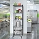preview thumbnail 2 of 17, Seville Classics UltraDurable Commercial-Grade 5-Tier NSF-Certified Steel Wire Shelving with Wheels, 24" W x 18" D x 72" H