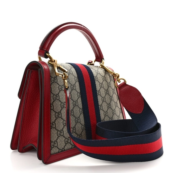Gucci GG Supreme Monogram Small Queen Margaret Top Handle Bag Red