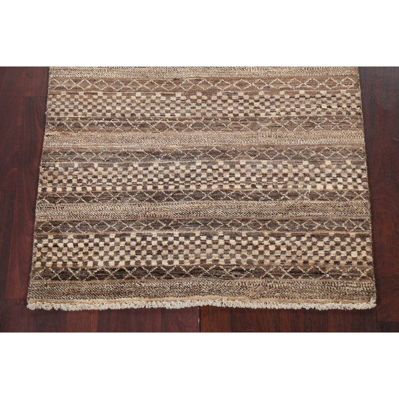 Tribal Geometric Gabbeh Kashkoli Oriental Area Rug Wool Hand-knotted - 3'0" x 5'3"