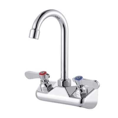 WOWOW Double-Handle Wall Mount Standard Kitchen Bar Faucet