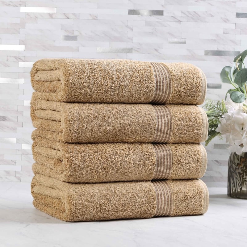 Superior Heritage Egyptian Cotton Absorbent Bath Towel Set of 4