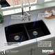 preview thumbnail 54 of 64, Karran Undermount Quartz 33 in. 50/50 Double Bowl Kitchen Sink Kit