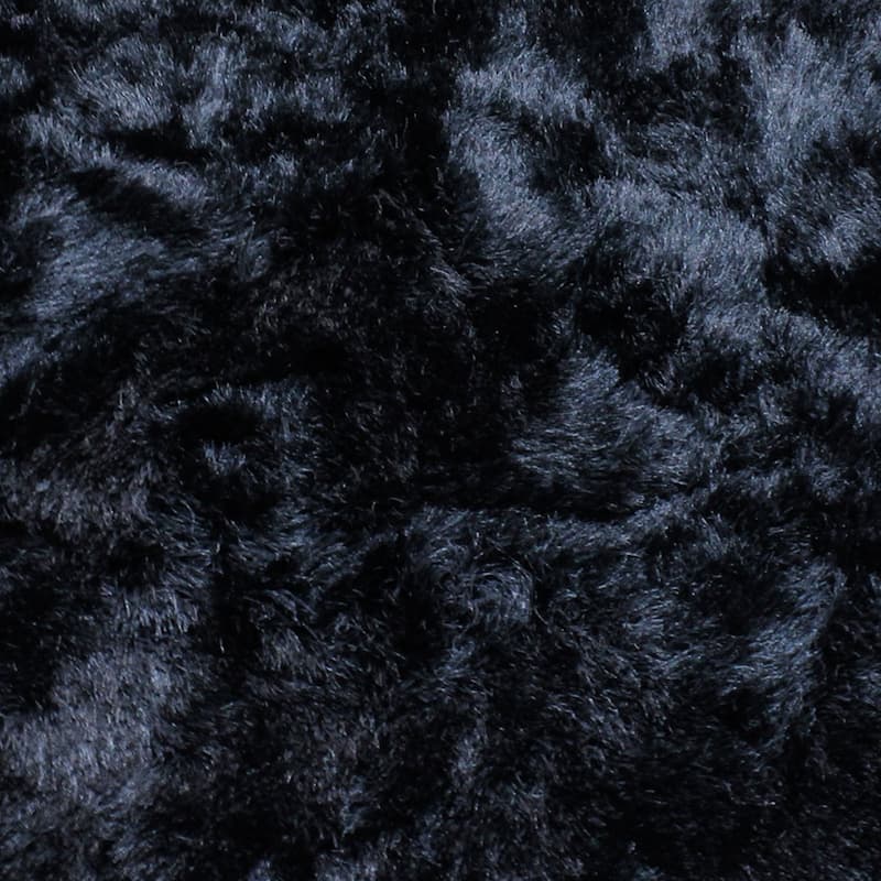 Glorious Collection 3-inch Pile 5x7 Modern Area Rugs Shaggy Rug Black ...