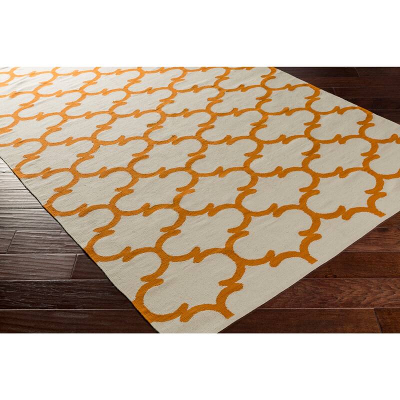 Flatweave Colne Moroccan Trellis Cotton Area Rug