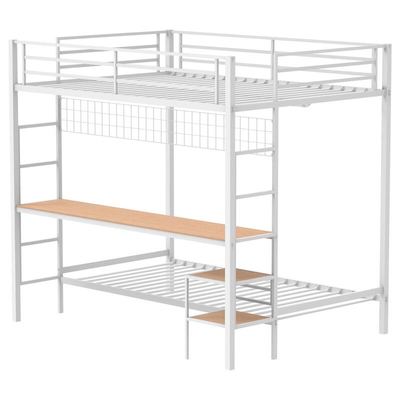 Alevera Metal Bunk Bed with Ladder