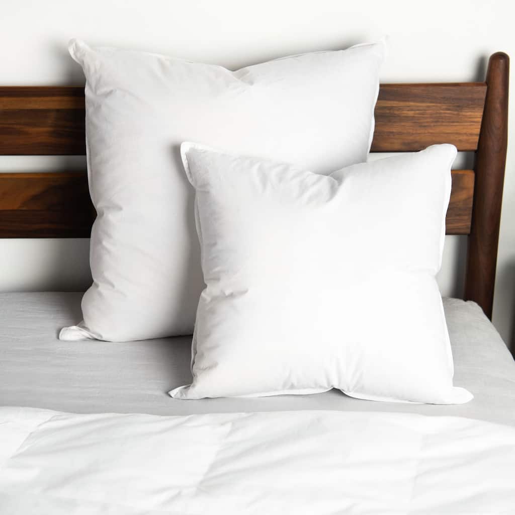 Feather and Down Square Throw Pillow Insert by BOKSER HOME