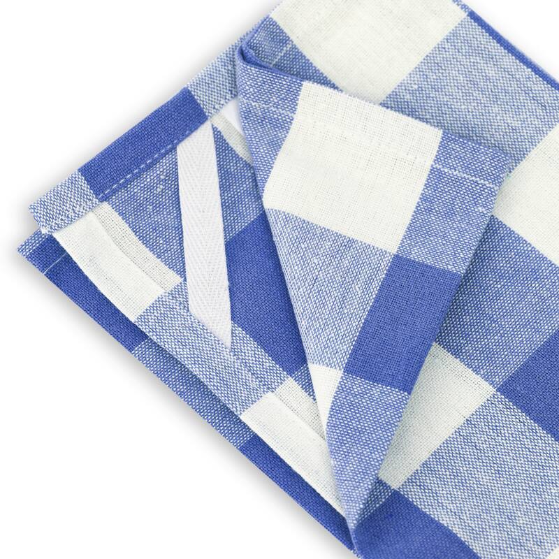 Country Check Kitchen Towel - 18x28 - Set of 24 - BLUE