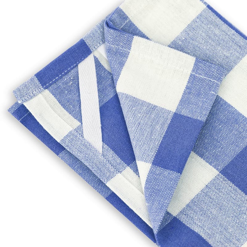 Fabstyles Country Check Cotton Kitchen Towel Set of 4 - 18x28