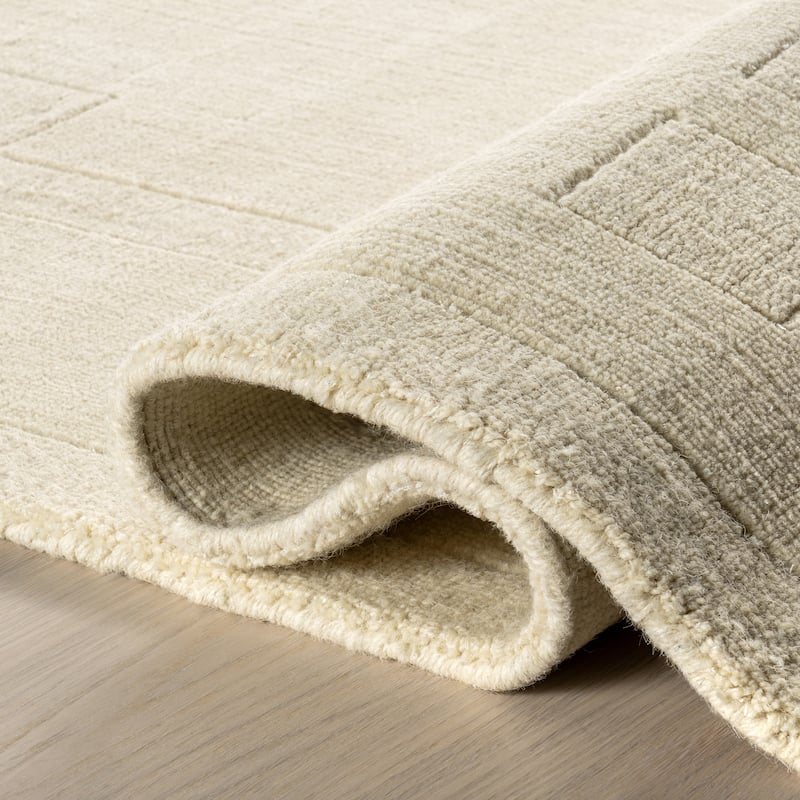 Rune Bordered Wool-Blend Area Rug