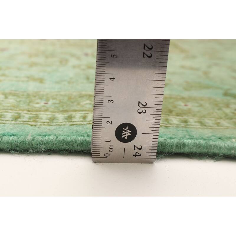 ECARPETGALLERY Hand-knotted Vibrance Green Wool Rug - 5'8 x 8'6