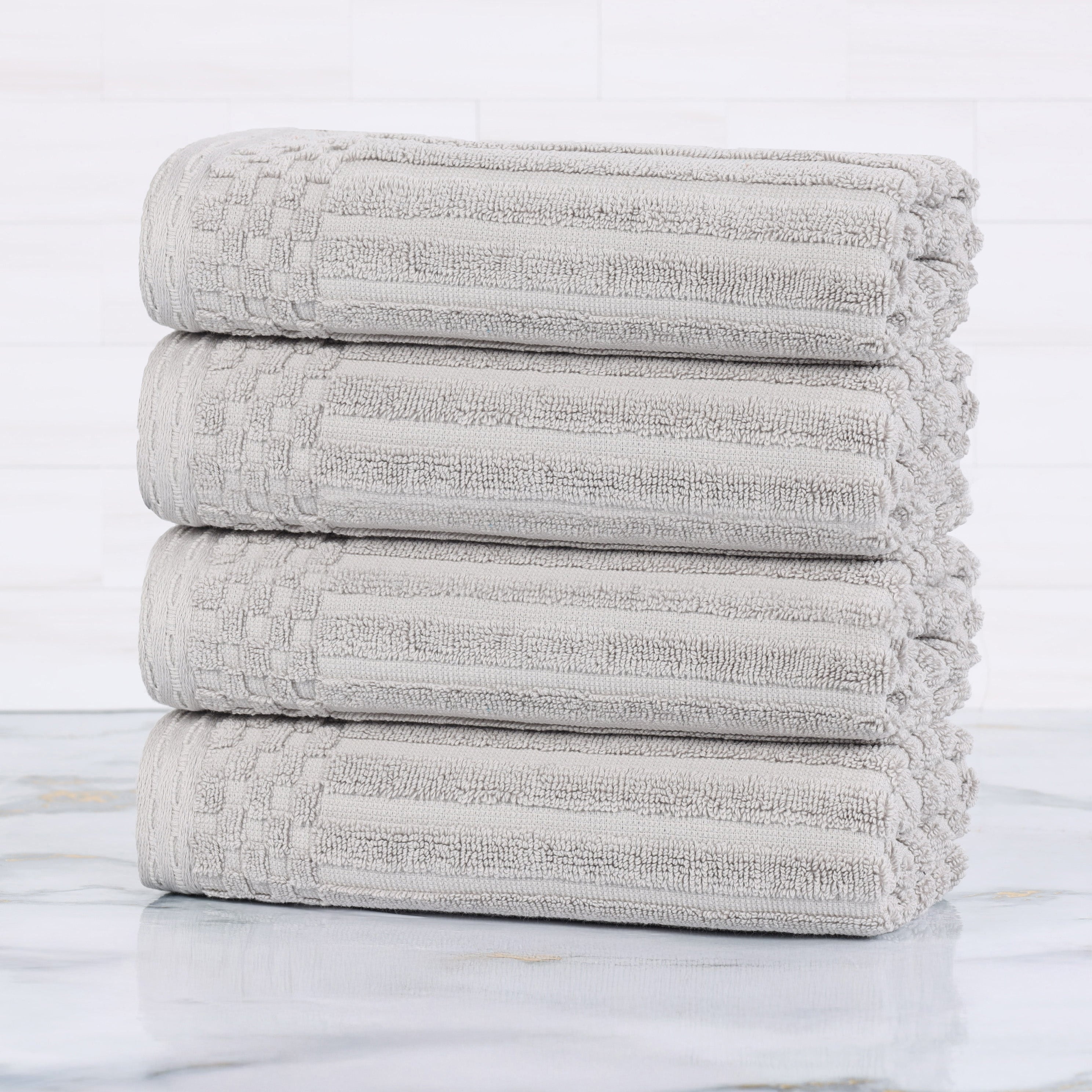 Superior Soho Ribbed Cotton Hand Towel Set of 4