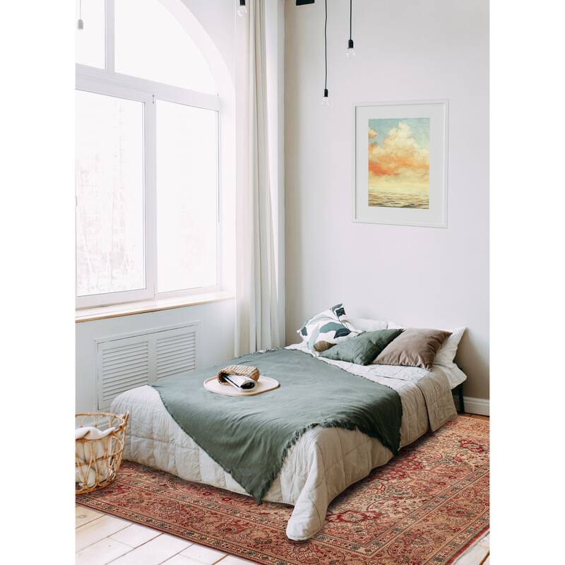 ECARPETGALLERY Hand-knotted Antalya Vintage Red Wool Rug - 9'7 x 12'11