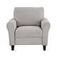 preview thumbnail 43 of 49, Fremont & Park Diboli Chenille 3-Piece Living Room Set - Wood Finish Exposed Feet