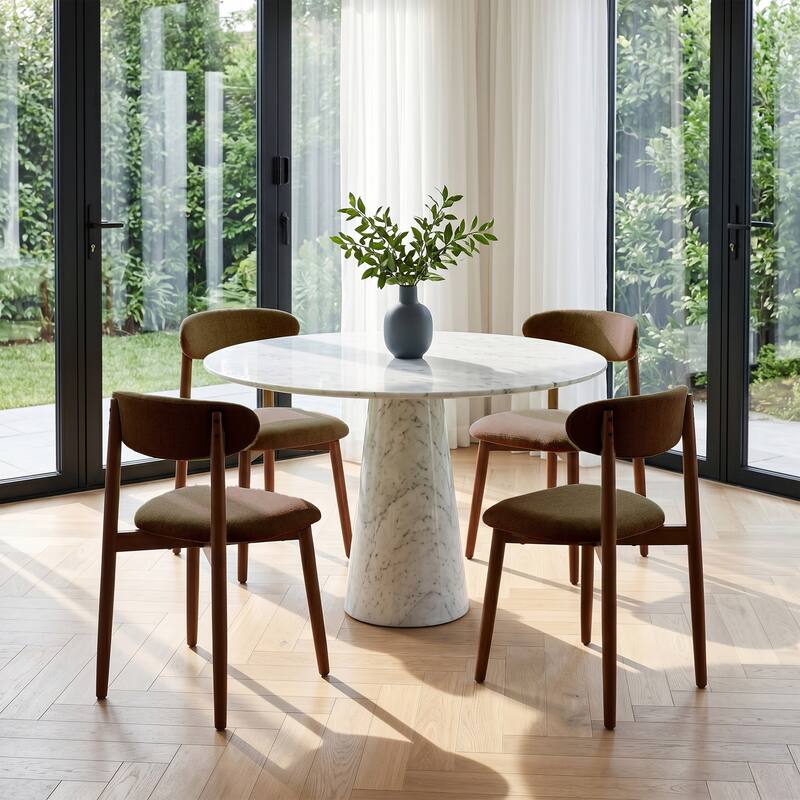 Modern Upholstered Linen Kitchen Dining Chair
