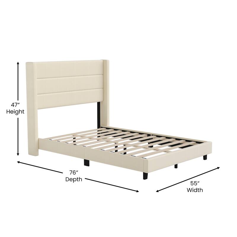 Flash Furniture FFIF46441 Miltiades Full Wood Platform Bed Frame with