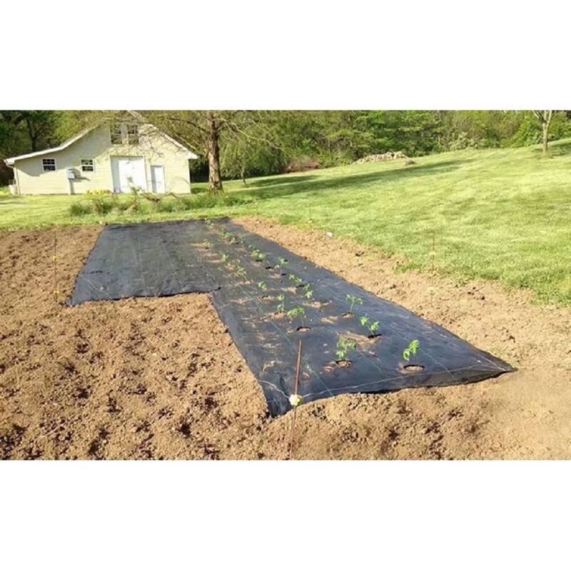 Agfabric weed barrier with6",2rows planting hole,4'x6' - 4'x6'