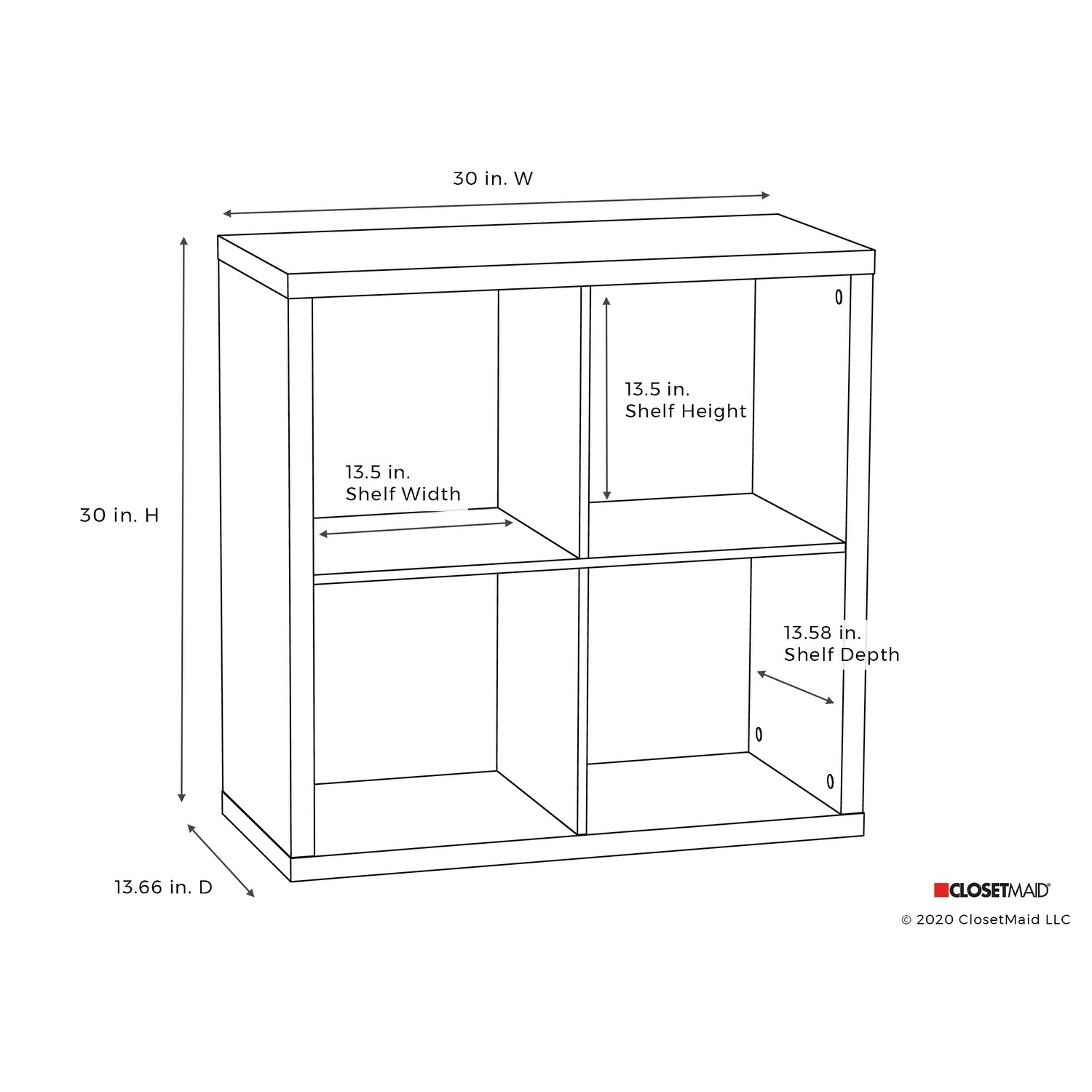 ClosetMaid Decorative Storage 4 Cube Organizer On Sale Bed Bath Beyond 16373947